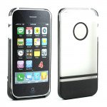 Wholesale iPhone 4 4S Two Tone Case (ClearBlack)